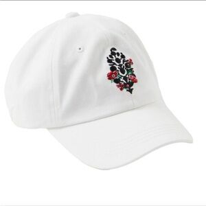Free People Movement Women's Blooming Buti Baseball Hat Ivory NWT